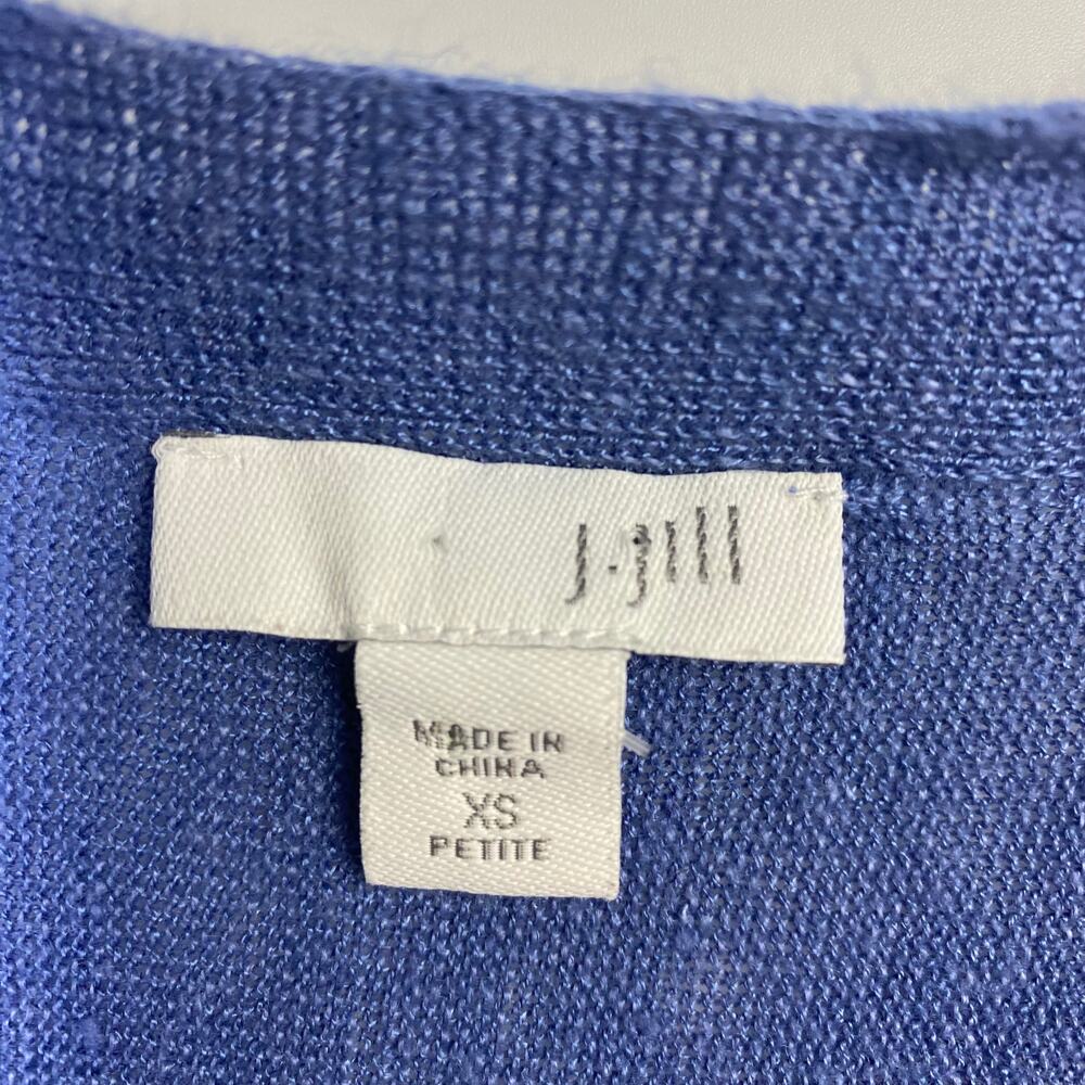 J Jill Womens Linen Blouse Blue Size XSP - Picture 5 of 9